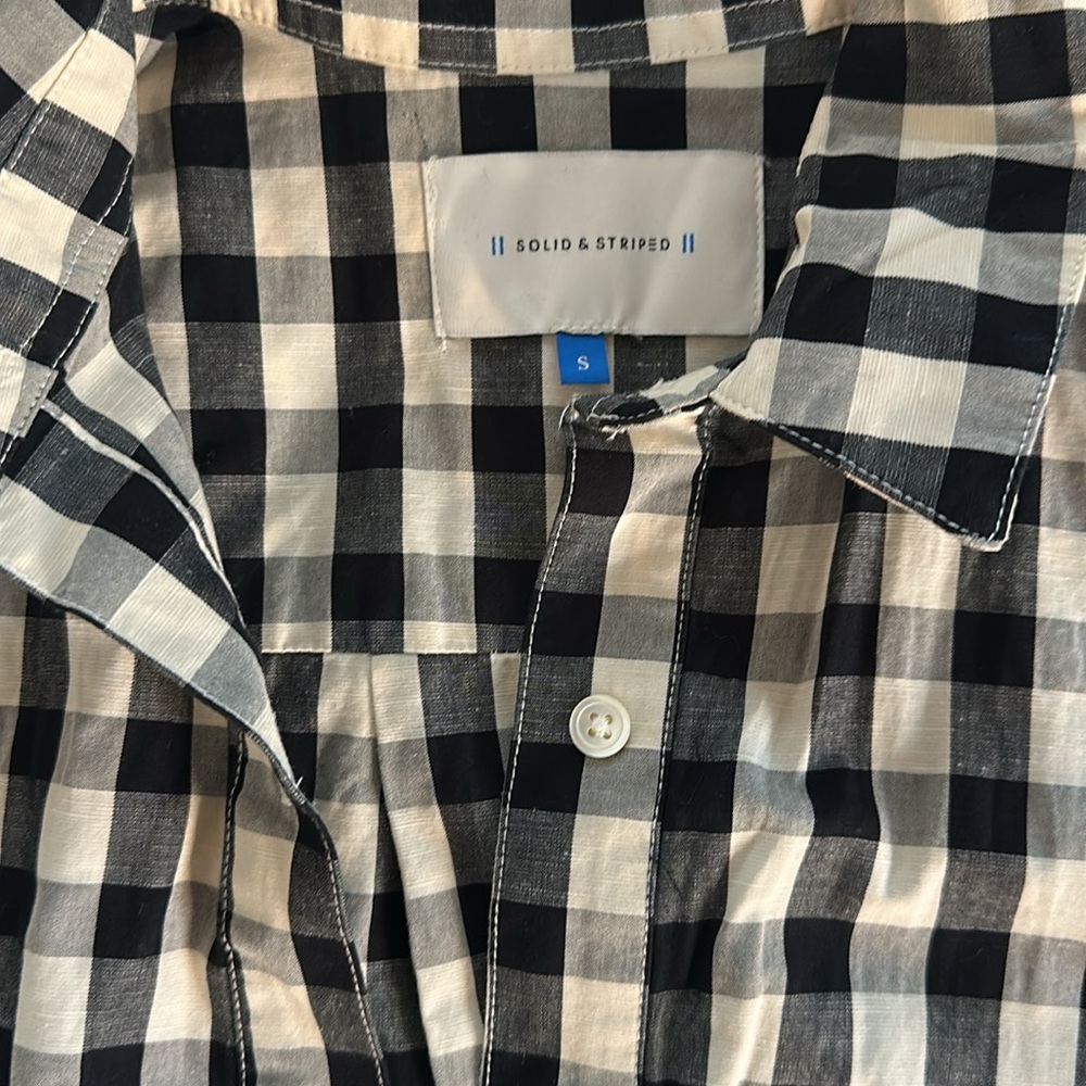 Solid & Striped Black White Gingham Romper Playsu… - image 3